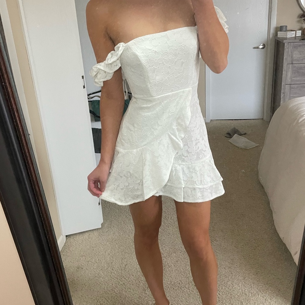 White Off the Shoulder Dress